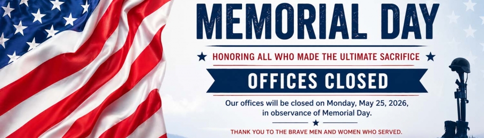 Memorial Day Closing